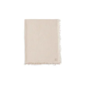 Couverture berceau - 75x100 cm - Franges Biscuit | JOLLEIN