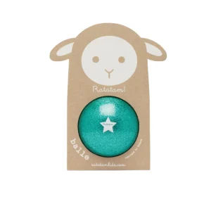 Ballon 10 cm mouton pailleté - Vert | RATATAM