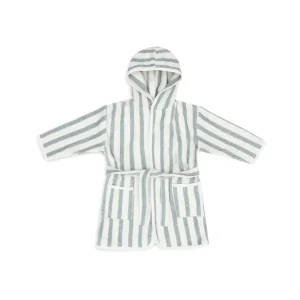 Peignoir éponge - Stripe Sea Green | JOLLEIN