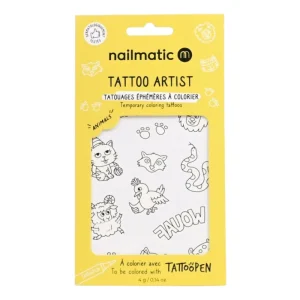 Tatouages éphémères à colorier - Animals | NAILMATIC