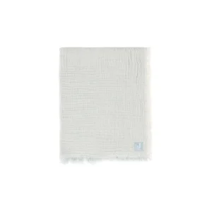 Couverture berceau - 75 x 100 cm - Franges Sea Green | JOLLEIN