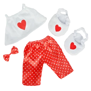 "Fabrique ta peluche" Ensemble coeur et pantoufles en satin