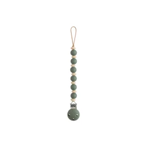 Attache-tétine "Luna" en perles silicone - Dried Thyme | MUSHIE