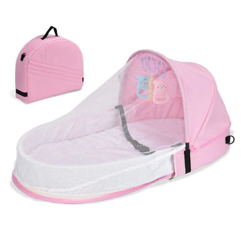 Lit Bébé Pliable Nomade - Voyage Portable avec Moustiquaire 0-18 Mois – Image 2