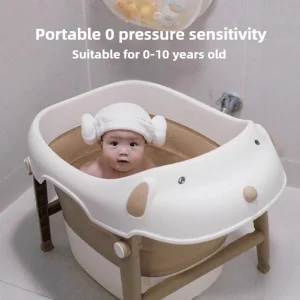 Baignoire Bébé Pliable ™ pour Nouveau-nés et Jeunes Enfants - Portable avec Base Antidérapante