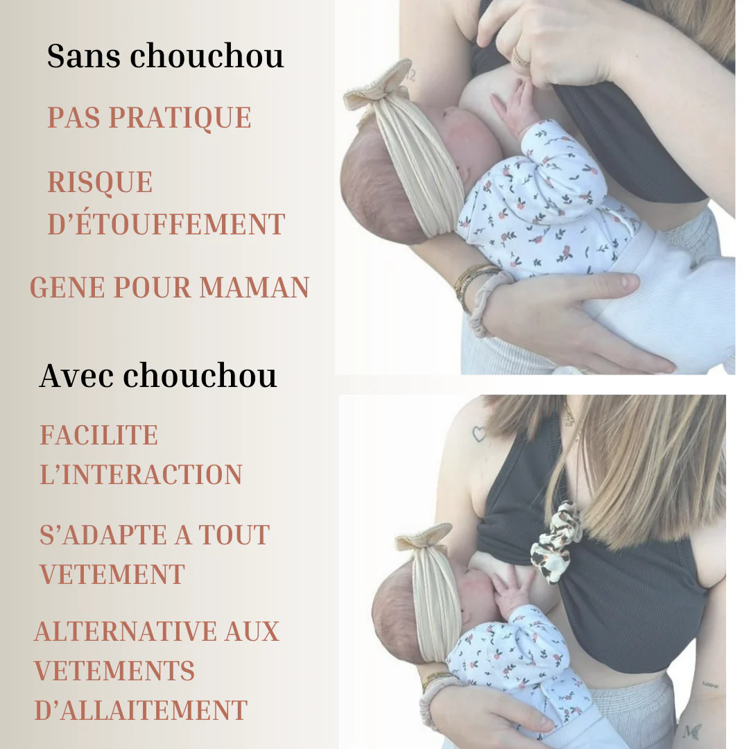 Lot de chouchou d’allaitement Accessoire pratique pour allaiter – Image 3