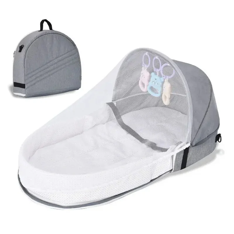 Lit Bébé Pliable Nomade - Voyage Portable avec Moustiquaire 0-18 Mois – Image 4