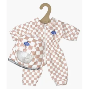 Minikane & Delage – Combinaison pilote de course Racing à damier rose et blanc