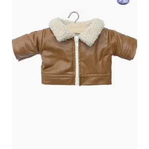 Minikane & Delage- Blouson Arthur simili cuir marron