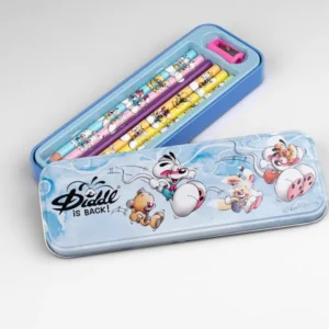 Diddl Plumier en métal 6 crayons de couleur