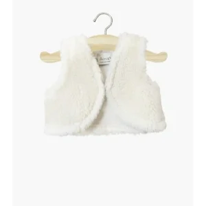 Minikane Gilet sans manches en sherpa écru
