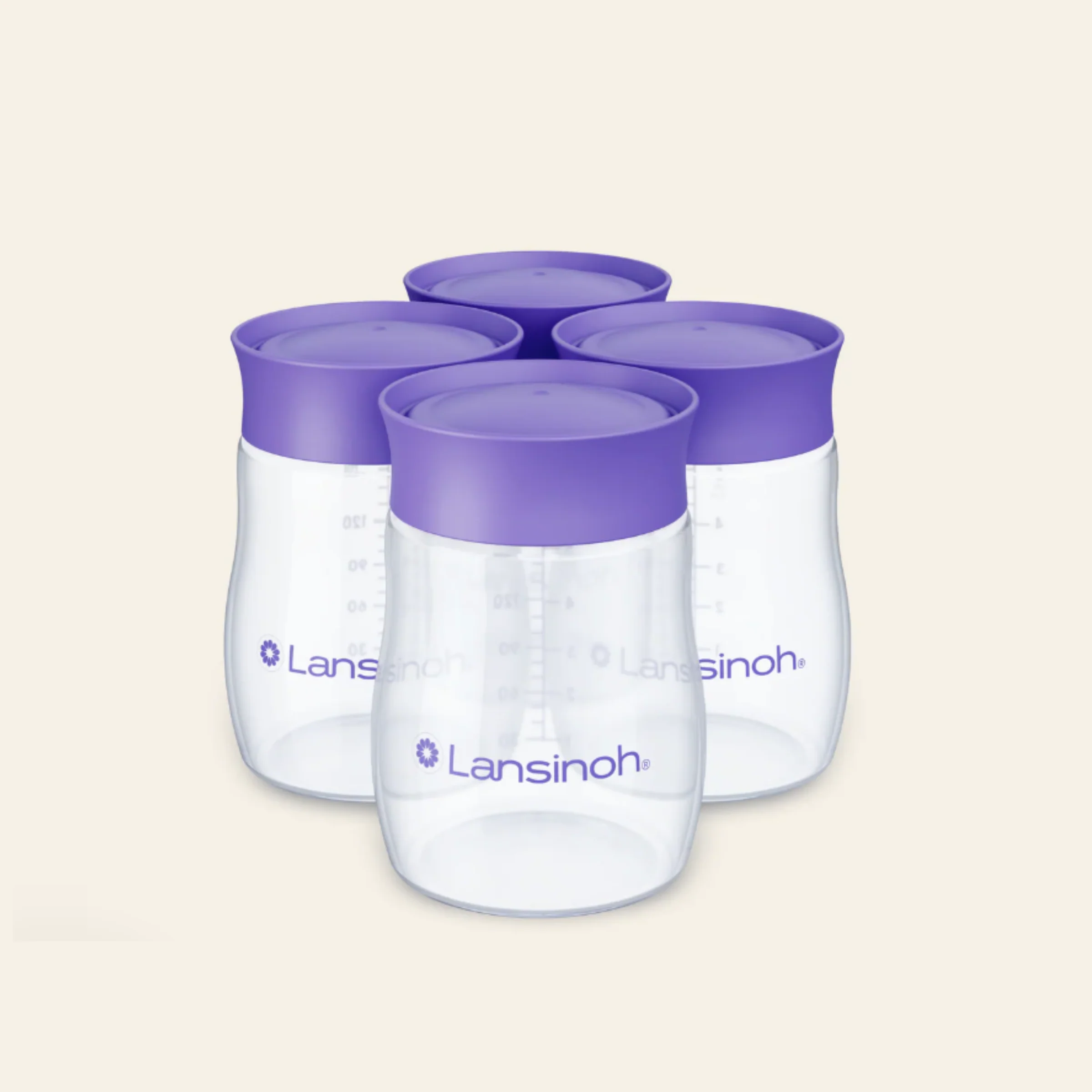 Lot de 4 capuchons pour biberons et pots de conservation du lait maternel – Image 2