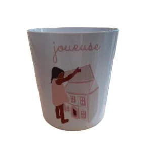 Verre incassable blanc "joueuse"