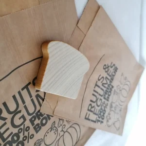 Tranche de brioche en bois