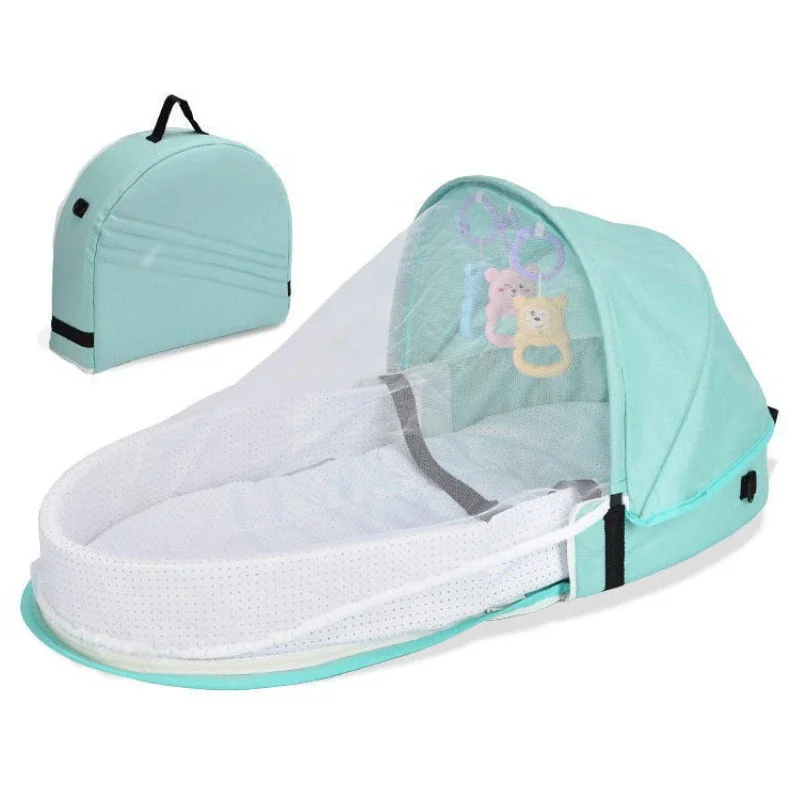Lit Bébé Pliable Nomade - Voyage Portable avec Moustiquaire 0-18 Mois – Image 3