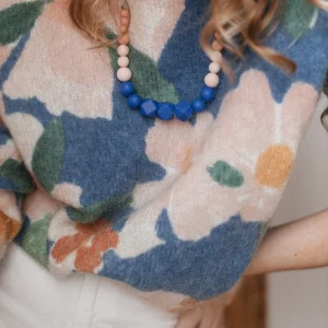Solène Royal Blue | Bijou allaitement, portage et de dentition
