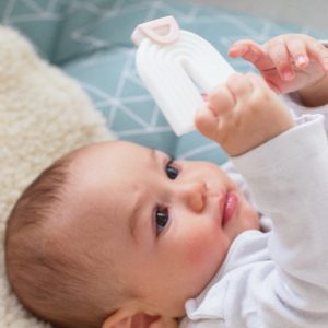 Anneau de dentition - Arche blanc et rose