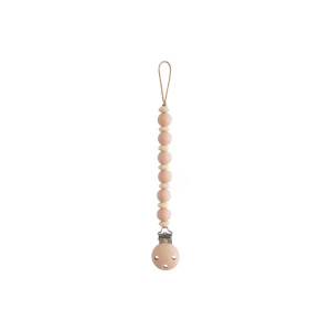Attache-tétine "Luna" en perles silicone - Rose Blush | MUSHIE