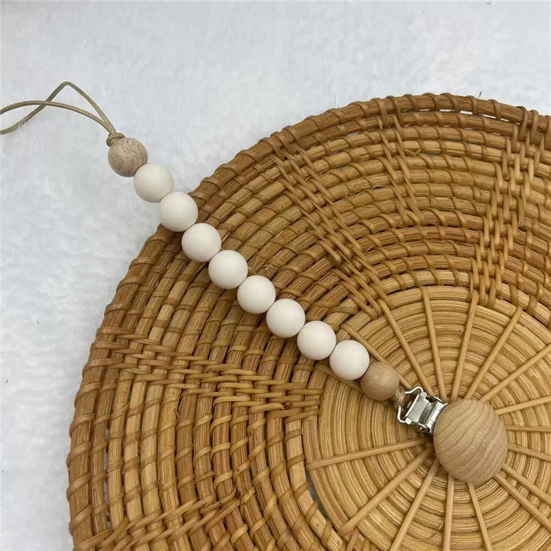 Attache-Sucette Bois & Silicone – Chaîne Dentition – Image 2