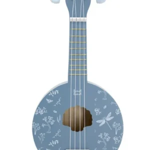 Banjo en bois coloris bleu
