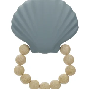 Anneau de dentition coquillage bleu