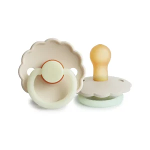 Tétine Daisy phosphorescente Latex T1 - Cream | FRIGG