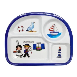 Assiette à compartiments Bretagne