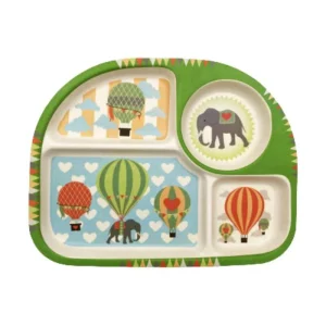 Assiette à compartiments en bambou