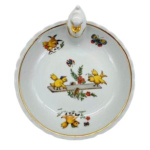 Assiette à bouillie chauffante en porcelaine