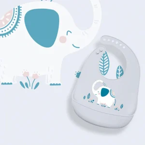 Bavoir en Silicone pour Bambin - Facile à nettoyer