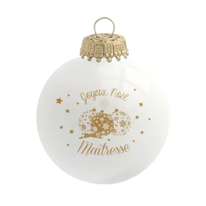 Baubels Boule de Noël Joyeux Noël Maîtresse