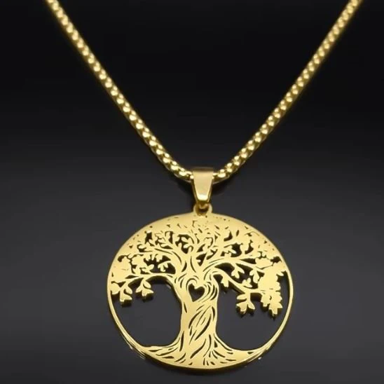 Cadeau maman - Collier arbre de vie coeur