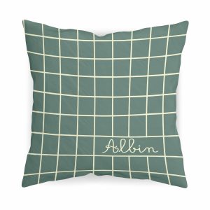 Coussin Personnalisable - Les Carreaux - vert