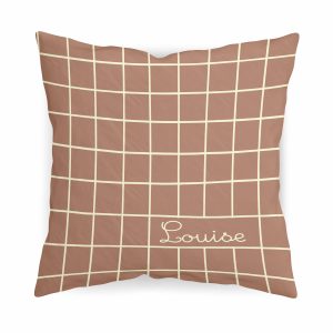 Coussin Personnalisable - Les Carreaux - terracota