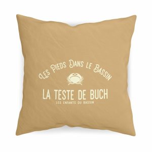 Coussin Personnalisable - Les pieds dans le Bassin Moutarde