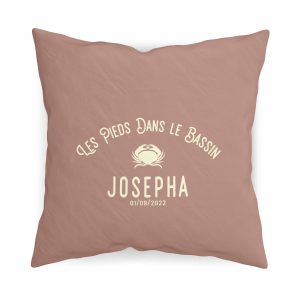 Coussin Personnalisable - Les pieds dans le Bassin Rose
