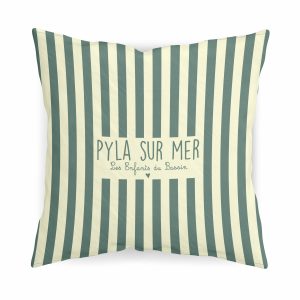 Coussin Personnalisable - Le rayé vert