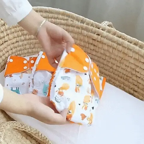 Couche Lavable Réutilisable - Écologique (Lot de 4)