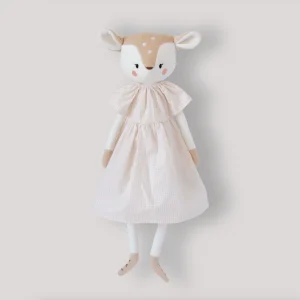 Grande Peluche "Abigail la Biche" - Robe Champêtre