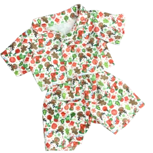 "Fabrique ta peluche" Pyjama de Noël blanc à motifs