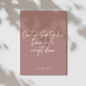 La Date vieux rose - Mariage - Naissance