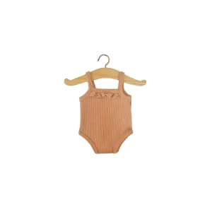 Minikane Body sans manches en maille côtelée cassonade