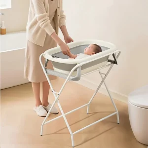 Baignoire Pliable Bébé - Portable Gain de Place avec Support