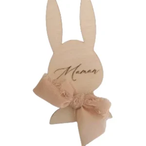 Marque place Lapin personnalisée "Maman"