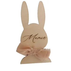 Marque place Lapin personnalisée "Mamie"