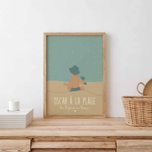 Oscar à la plage (personnalisable à partir d'une photo)