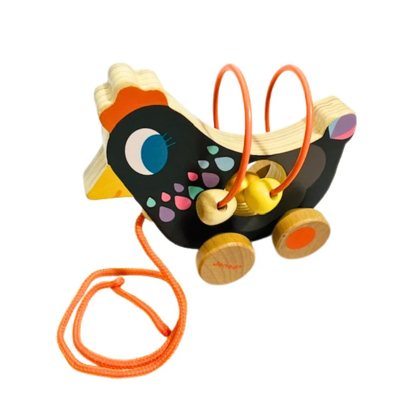 Mini looping poule en bois à balader - Janod – Image 2