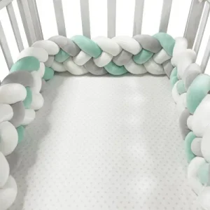 Tour de lit | vert-blanc- gris